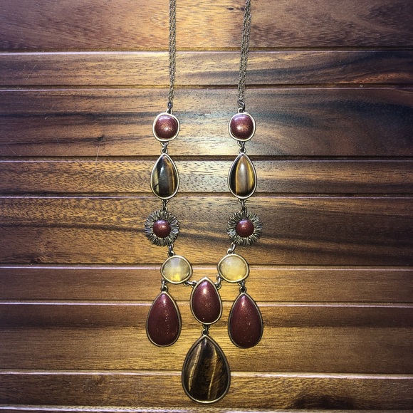 Multi Stone Lucky Brand Necklace - Picture 2 of 4